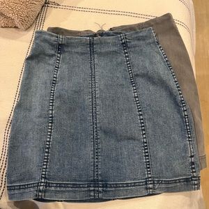 Free People denim Skirt